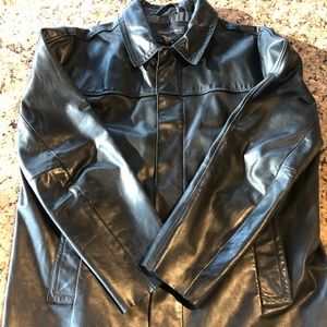 Banana Republic Black Leather Jacket Large...